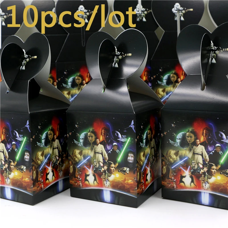 Star Wars Theme Happy Birthday Party Kids Favors Candy Box Paper Gifts
