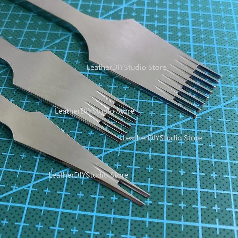Polish Leather Craft Tool Pricking Stitching Lacing Punch Chisel French Style Obverse French Chisel Craft 2.7/3.0/3.38/3.85mm
