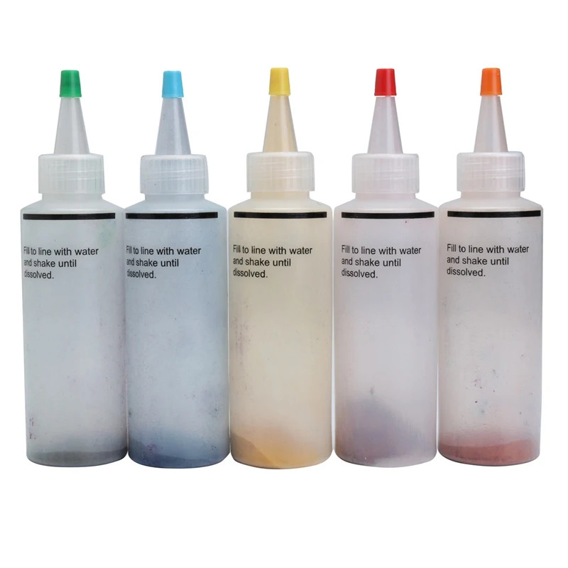 KiWarm DIY 5 шт. один шаг Tie Dye Kit активированный краситель+ шт. 40 шт. резинки+ 4 пары перчатки для ткани текстильные перманентные DIY краски