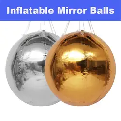 Надувной зеркальный шар диаметром 50 см используется для макет сцены, украшения бара, вечерние, концертные, вечерние и вечерние, спортивные