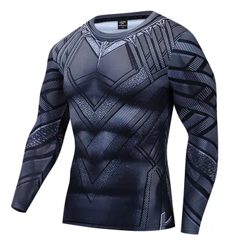 

2019 New Black panther War clothes 3D Printed Compression Shirt Avengers T-shirt Men Tshirts For Male Halloween Cosplay Costume