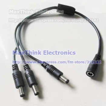 

DC 1 to 3 Splitter Power Supply Cable for CCTV Security System Camera,DC 1 Female to 3 Male, 5.5*2.1,50pcs , Free shipping