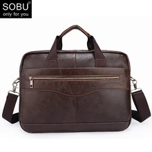 Новые модные туфли из натуральной кожи от известного бренда, Для мужчин Портфели 14 дюймов коммерческий ноутбук Портфели кросс-боди сумка N072