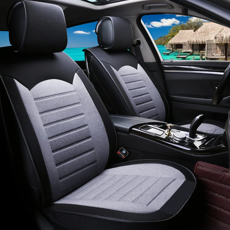 

Flax materialcar seat covers For Toyota Corolla Camry Rav4 auto accessories car sticks Auris Prius Yalis Avensis SUV