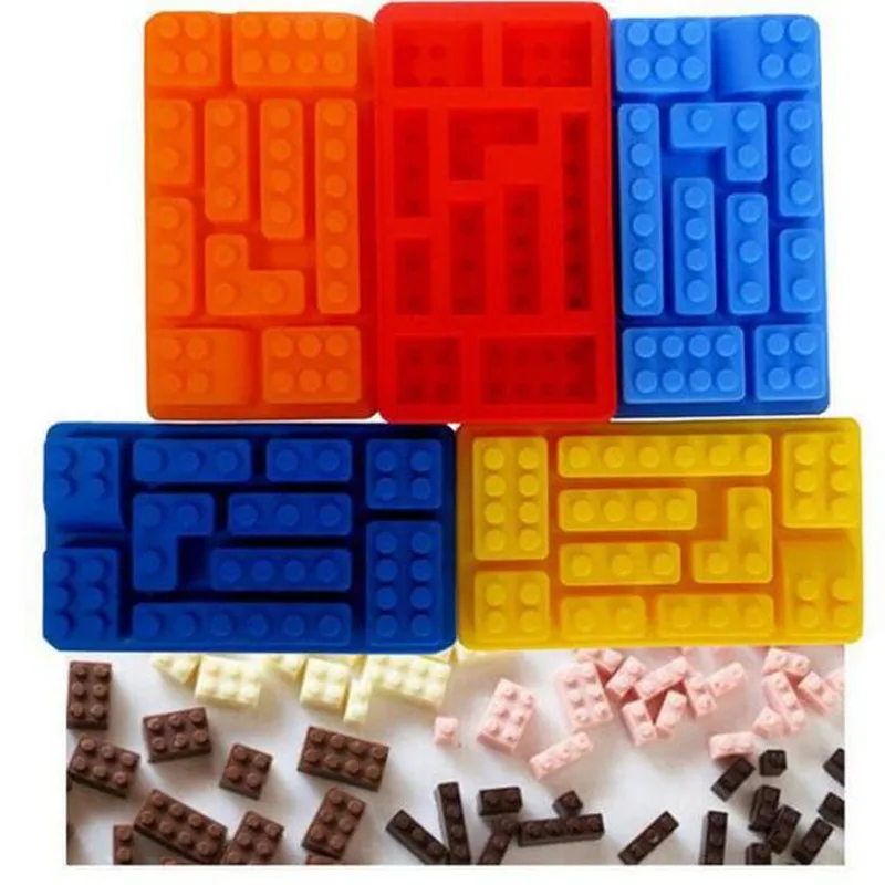 

Ice Tray Building Blocks Shaped Silicone Mold Chocolate Ice Baking Pan Muffin Pastry Bakeware Fondant Cake Decoration Tools