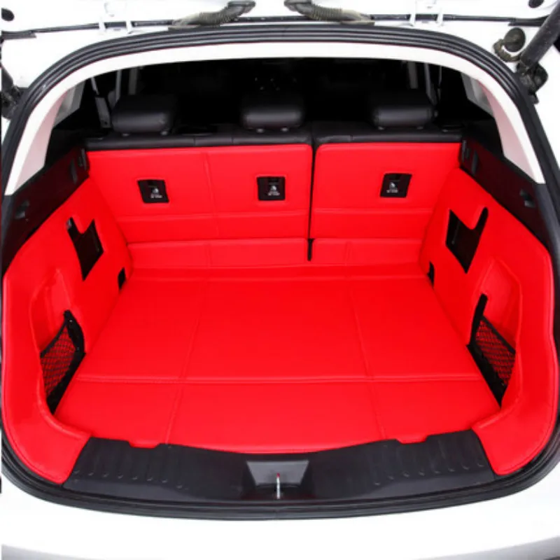 С полным покрытием из Водонепроницаемый загрузки ковры прочный специальные багажнике автомобиля коврики для Mazda 2/3/5/6/8 Atenza Axela CX-5/3/7/9 MX-5 - Название цвета: red
