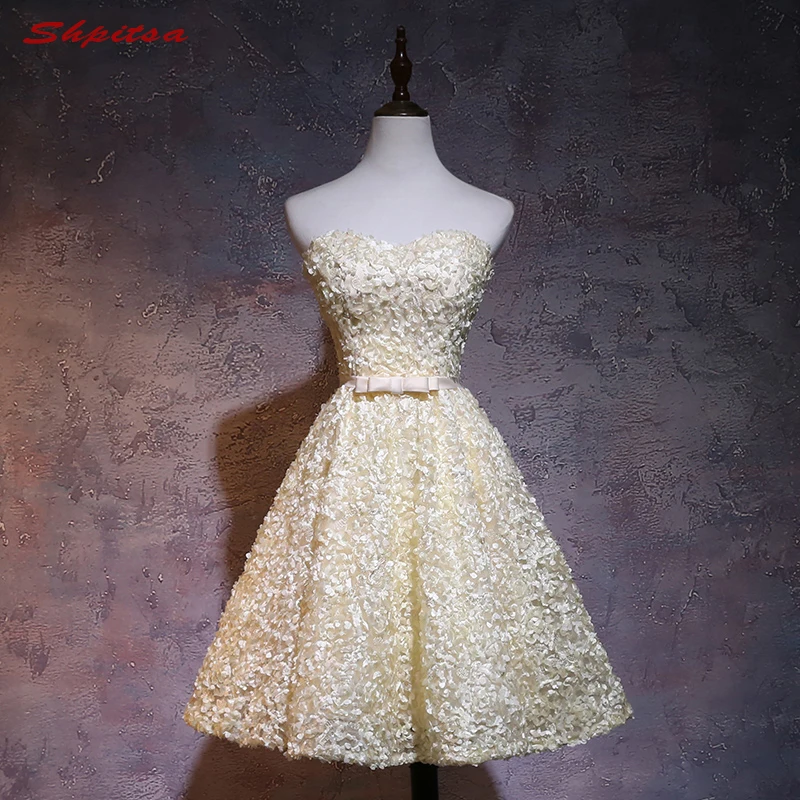 yellow short homecoming dresses|8th 