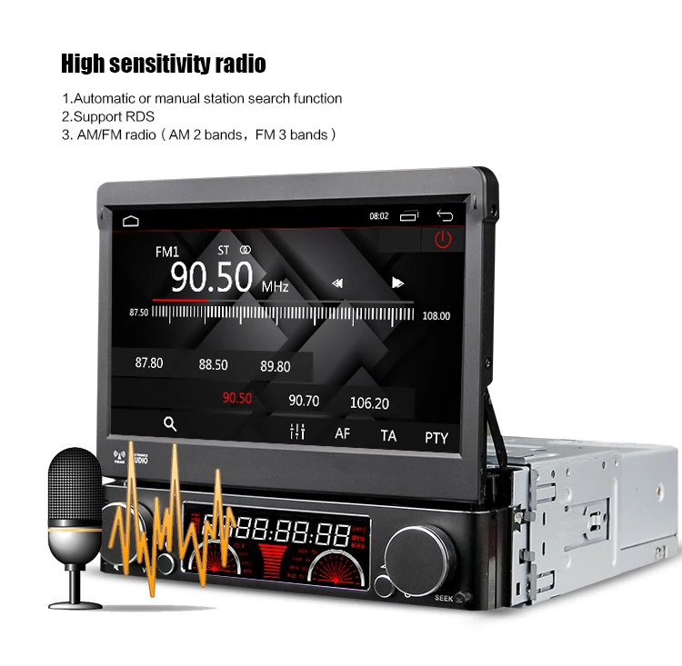 Clearance Euanvi Quad Core 2G RAM 1 Din Android 6.0 Car DVD Player Radio Stereo Universal with GPS Navi Bluetooth Multimedia System 4G 13