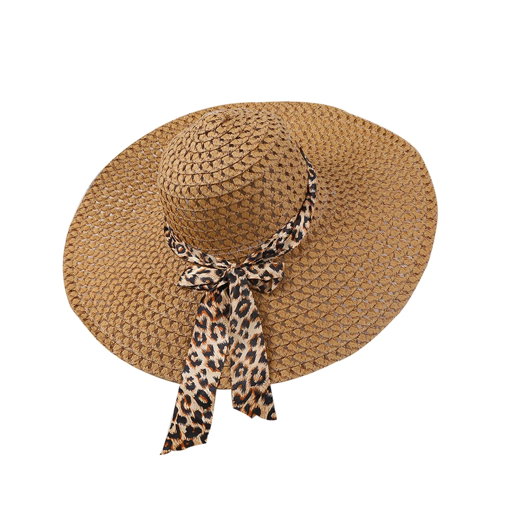 Модные женские соломенные шляпы летние богемные с широкими полями лента бант пляжная кепка летний бант Зонт соломенная шляпа