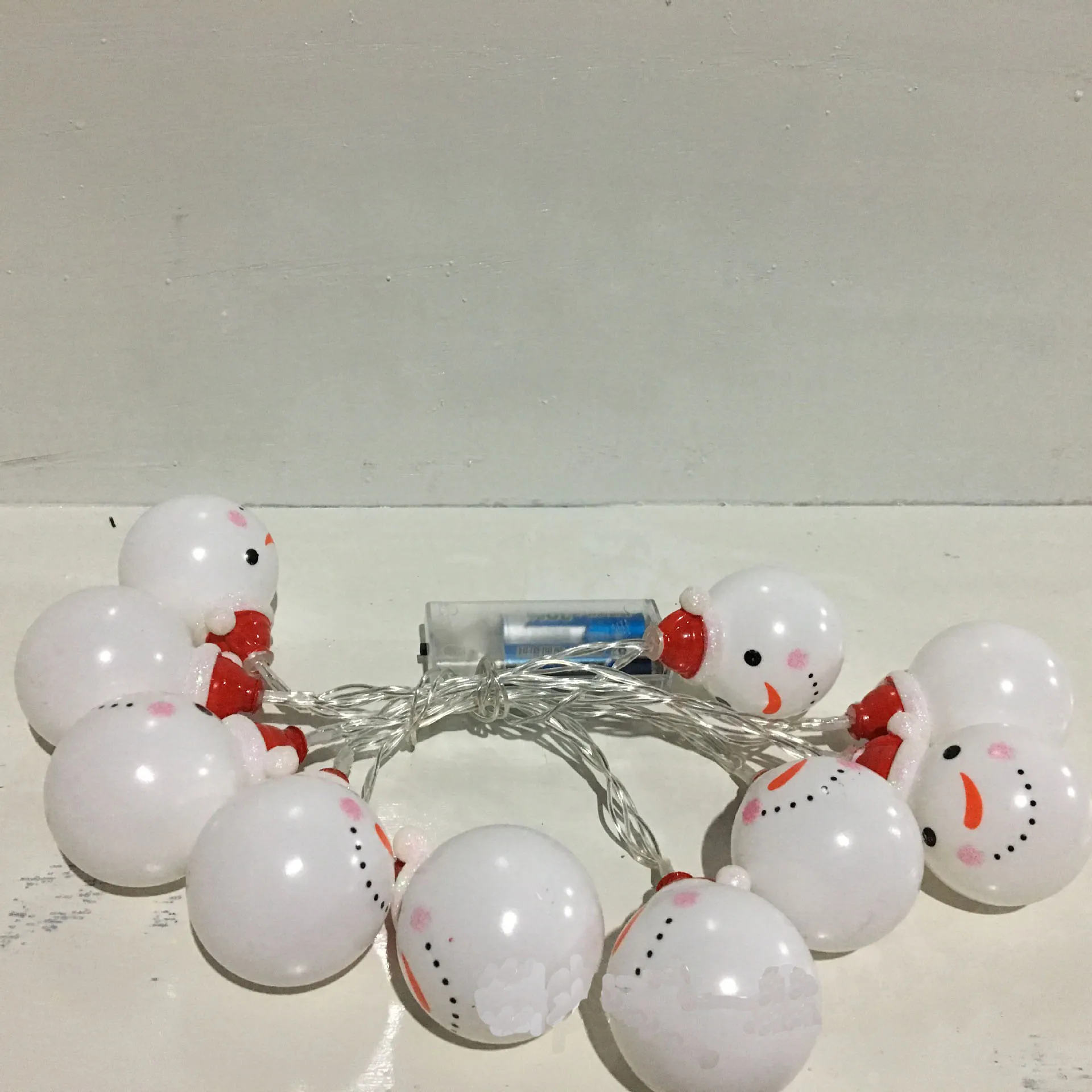 10 гирлянд со снеговиком сказочные светодиодные рождественские светильники для дома и сада белые огни Санты на батарейках вечерние светильники для помещений