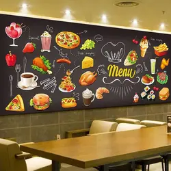 Персональная доска граффити изображение еды обои торт магазин кафе гамбургер магазин ресторан фото обои покрытия стен 3D