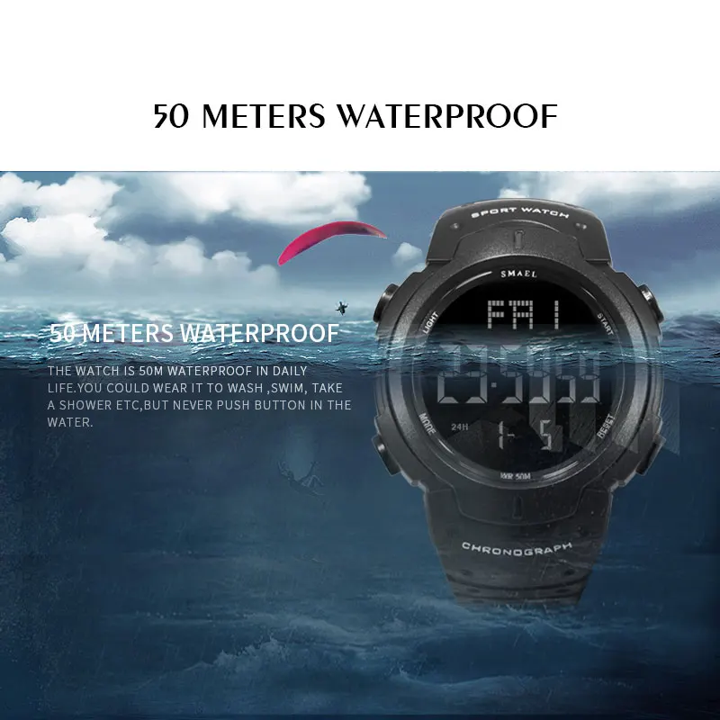 SMAEL военные часы армейские модные для мужчин с большим циферблатом S Shock Relojes Hombre