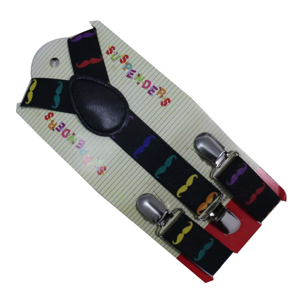 New Cute Boys Toddler Black White Moustache Suspenders Braces for Children Kids