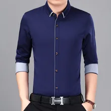 Новое поступление Весна Для мужчин, Smart Бизнес Рубашки для мальчиков мужской классический Повседневное с длинным рукавом Рубашки для мальчиков Vestidos Для мужчин xf7340