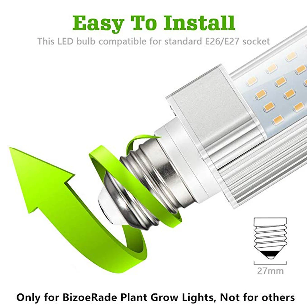 Lâmpada para Planta Luz do Dia Crescer Luzes Bulbo 45 w Espectro Completo Sunlike Crescente Lâmpada Substituição 220 v E27 5 220 v e27 crescer luzes bulbo 45