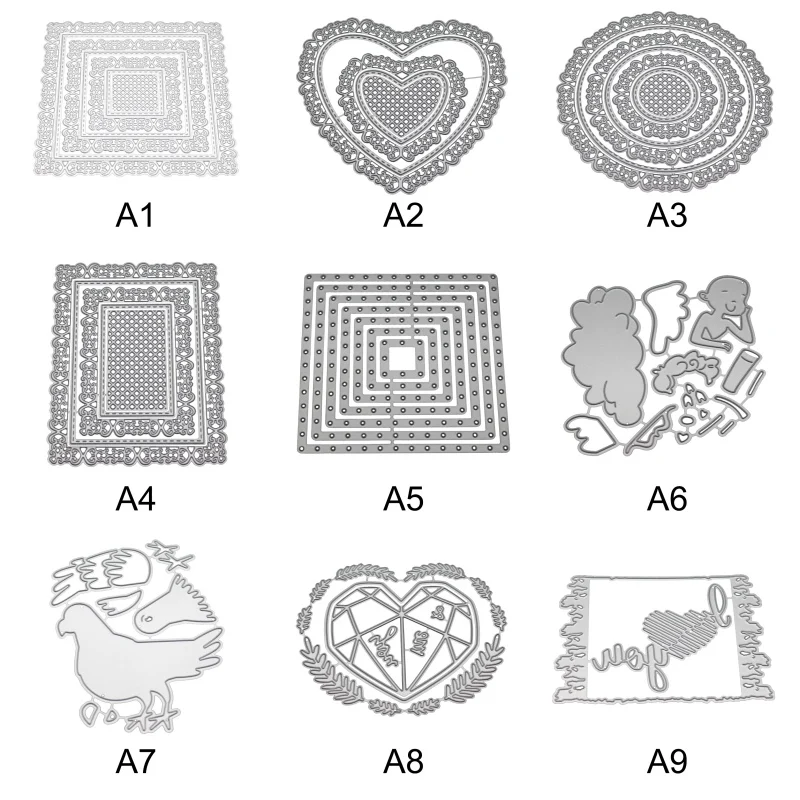 

Metal Cutting Dies Template Embossing Stencil for DIY Making Scrapbooking Decoration Card Embossing Paper Wedding Cards