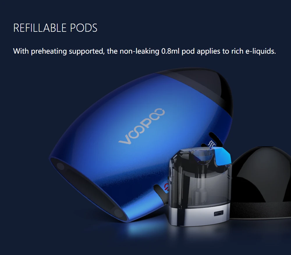 VOOPOO VFL E-Cigs Pod Kit встроенный 650mAh аккумулятор электронная сигарета испаритель Pod Kit