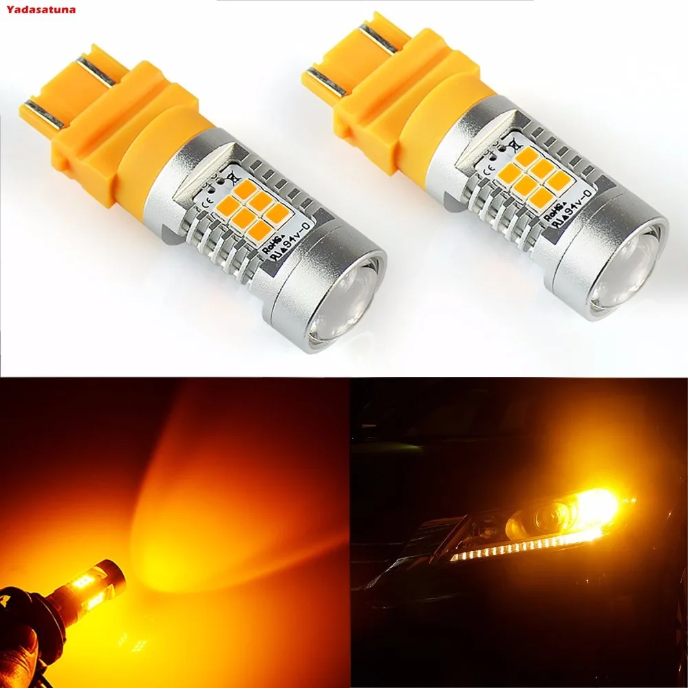 2pcs Extremely Bright 2835smd Chipsets 3056 3156 3157 4157 Led Bulbs Amber Yellow Brightest Turn Signal Bulb On The Market Bulb Led Bulb 3157 Aliexpress