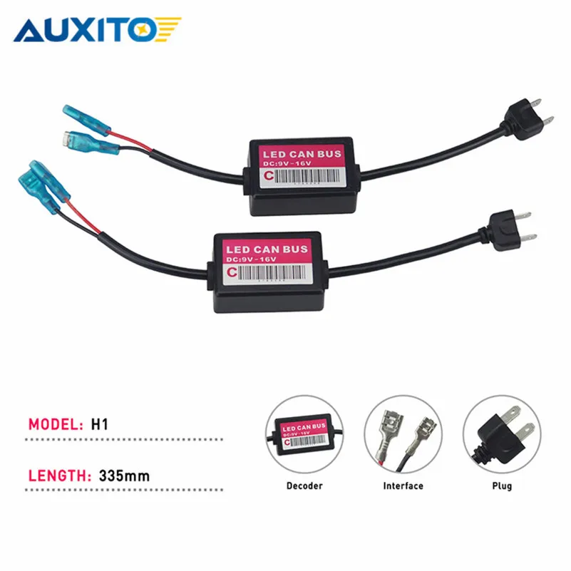 Автомобильные светодиодные лампы для фар AUXITO Canbus Error отдельный декодер H7 H4 H11 H8 H9 H1