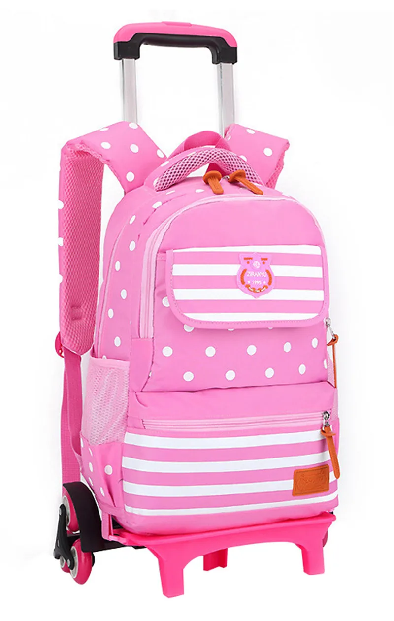Children Trolley School Bags Removable Backpack Waterproof Travel
