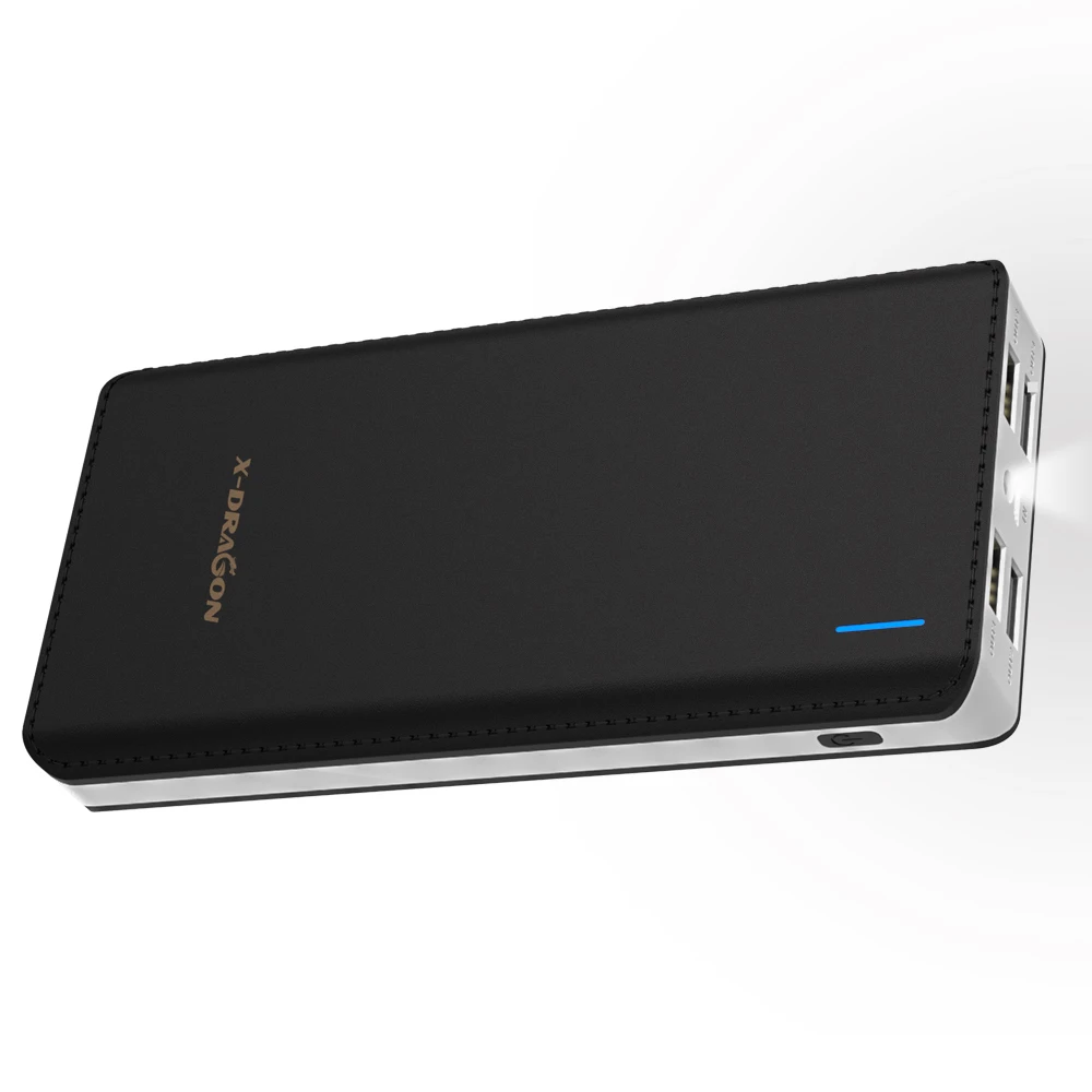 24000 мАч Внешний аккумулятор 4 USB выход внешний с фонариком для iPhone X Xiaomi samsung huawei