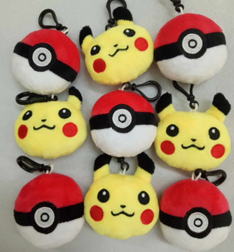 50pcs set Cute Poke Ball Plush Toy Sofa Decorations Soft Emoji Smiley Emoticon Pikechu Pokeball Cushion