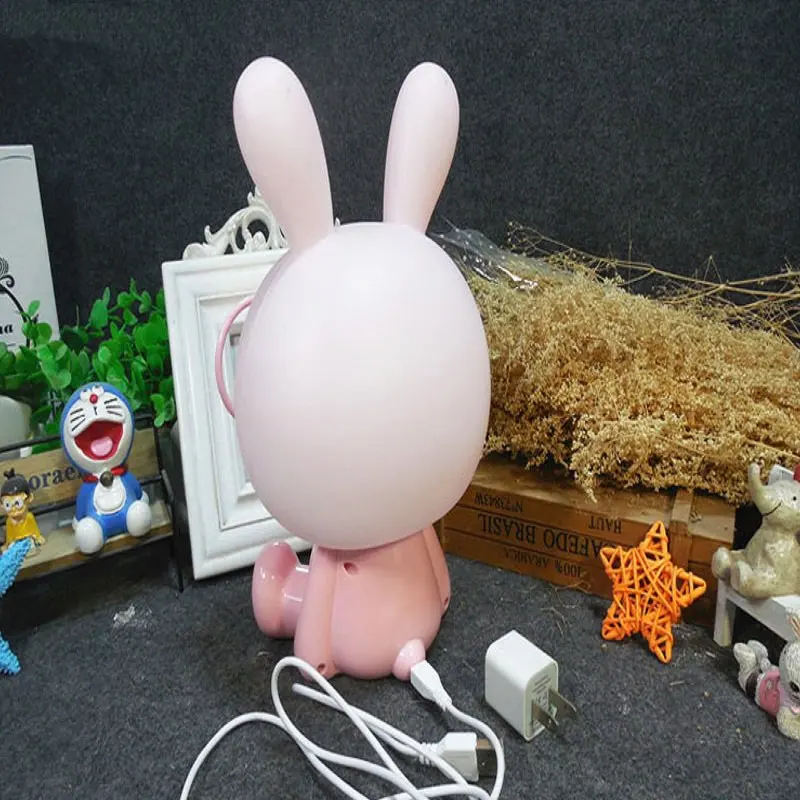  Cartoon Rabbit Lamp Cute Animal Led Children Baby Kids Room USB Led Night Lights Christmas Gift Bed - 33031562559