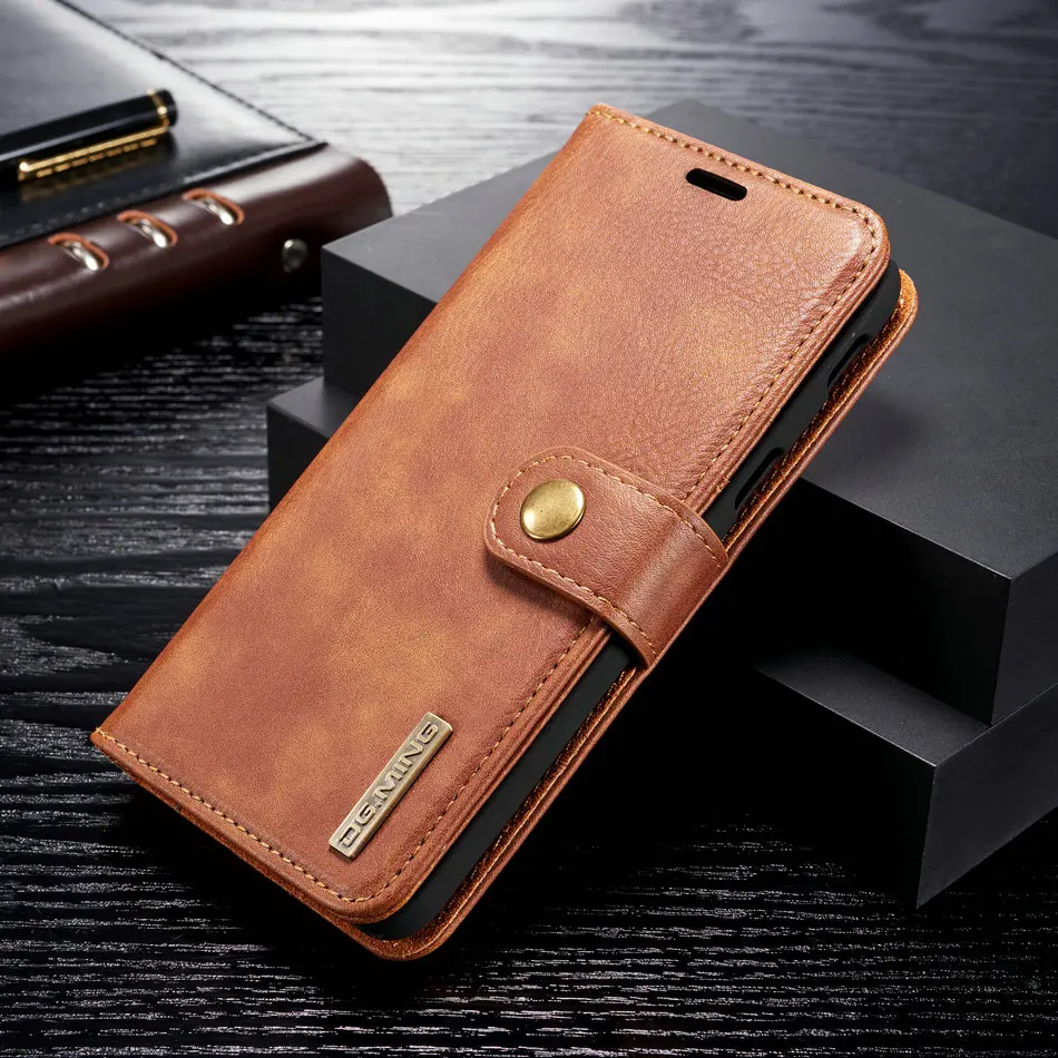 

DG.MING Luxury 2 in 1 Leather Case For Samsung Galaxy J6 2018 Magnetic Detachable Card Holder Wallet Cover For J6 Plus 2018 Case