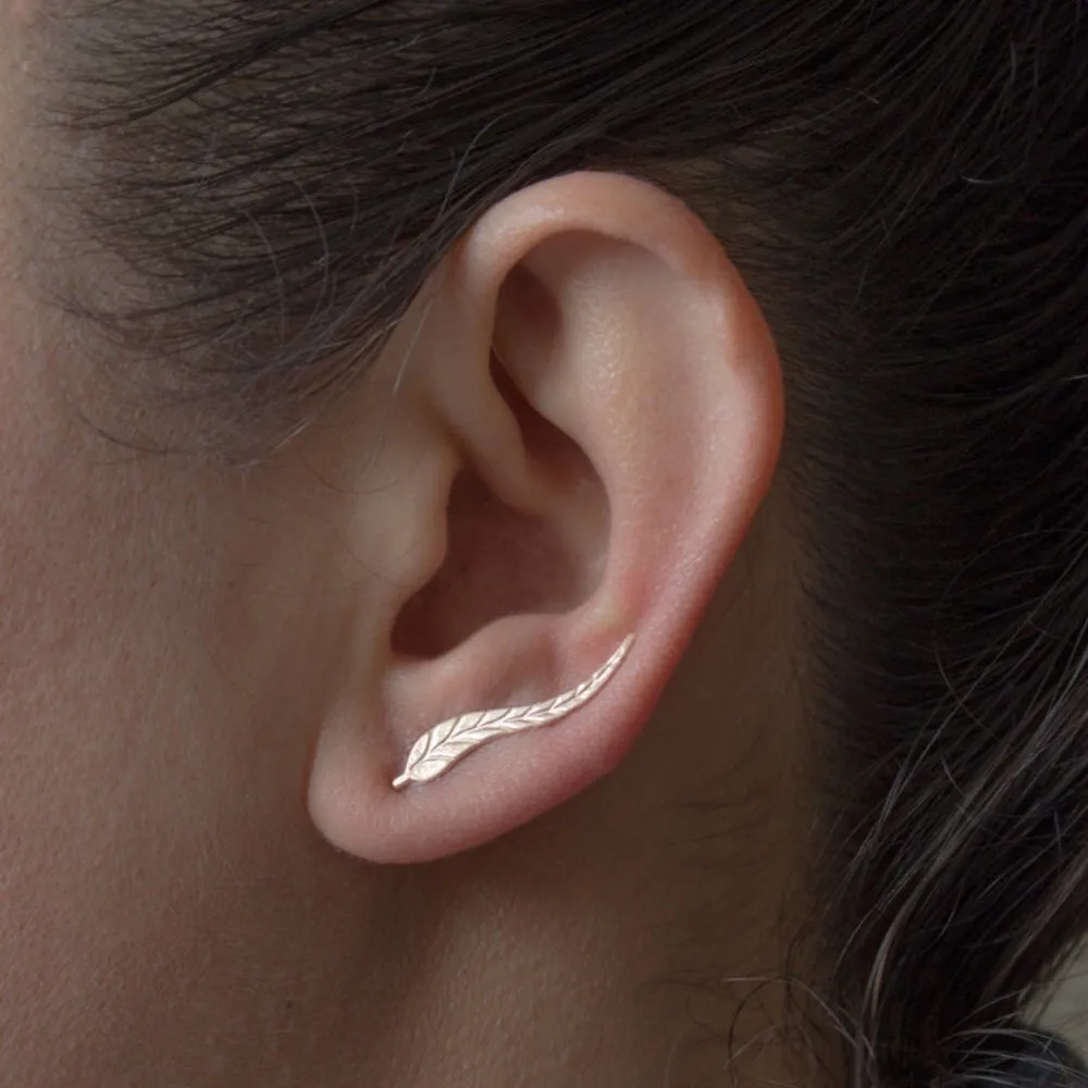 

Fashion Alloy Earrings For Women Exquisite Metal Leaf Earrings Ear Clip Jewelry Accessories Oorbellen Elegant Earring Bijoux