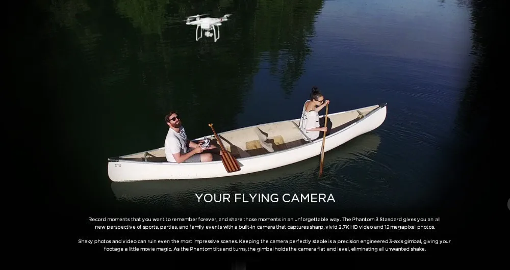 DJI Phantom 3 Standard With 2.7K HD Camera FPV Drone Quadcopter Rc Helicopter GPS Gimbal VS Phantom 3 Professional