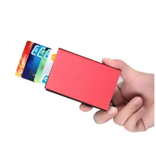 Анти Rfid Блокировка банка держатель для карт алюминиевый сплав id держатель для карт ID Чехол для банковских карт Rfid защита металлический кредитный держатель для карт
