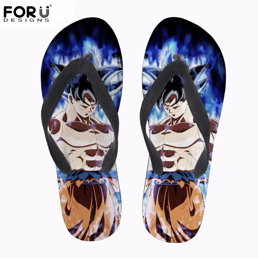 FORUDESIGNS Fashion font b Anime b font Dragon Ball Z Print Mens Summer Slippers Cool Super
