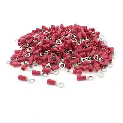 

1000Pcss RVS1.25-5 Ring Tongue Type Pre Insulated Terminal Red for A.W.G 22-16