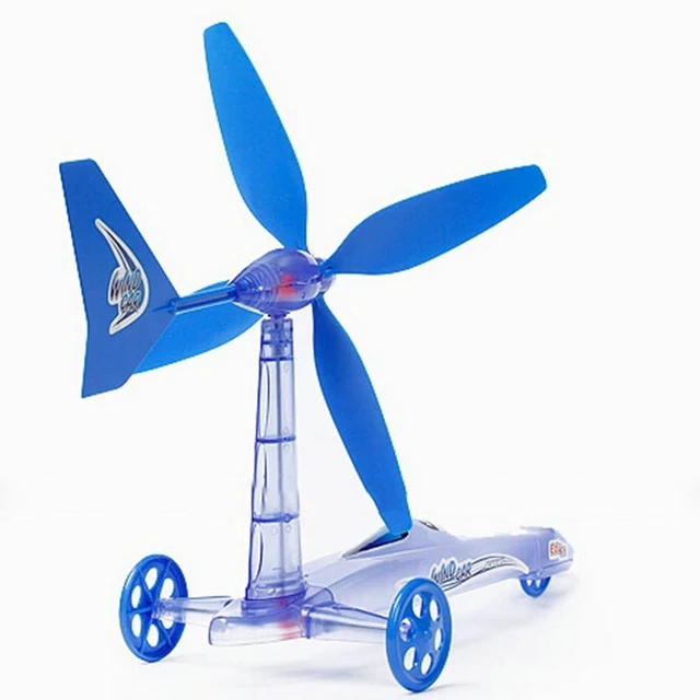 Cool Wind Powered Car Kit Educational Toy ABS Economical Green Energy