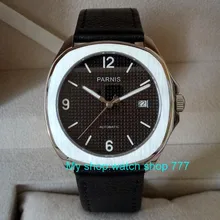 40 мм PARNIS автоматические механические часы для мужчин Высокое качество модные часы сапфировое стекло x00020