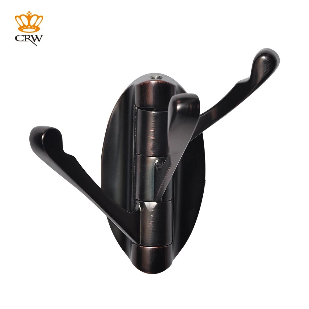 

CRW Vintage Style Bronze Bedroom Bath Robe Hook Coat Hat Clothes Hooks 3 in 1 Swivel Towel Hangers Adjustable Hooks Wall Mounted