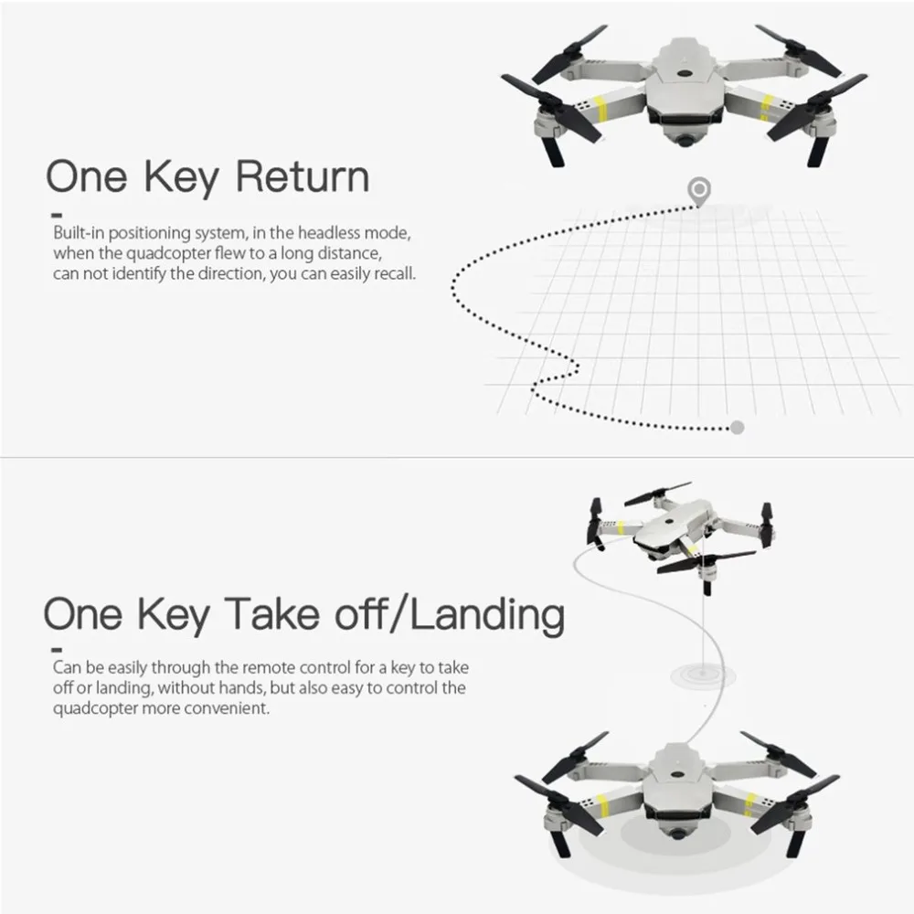 GD88 складной RC селфи Дрон Квадрокоптер самолет UAV с 720 P широкоугольным HD wifi FPV камера высота удержания 360 'флипы