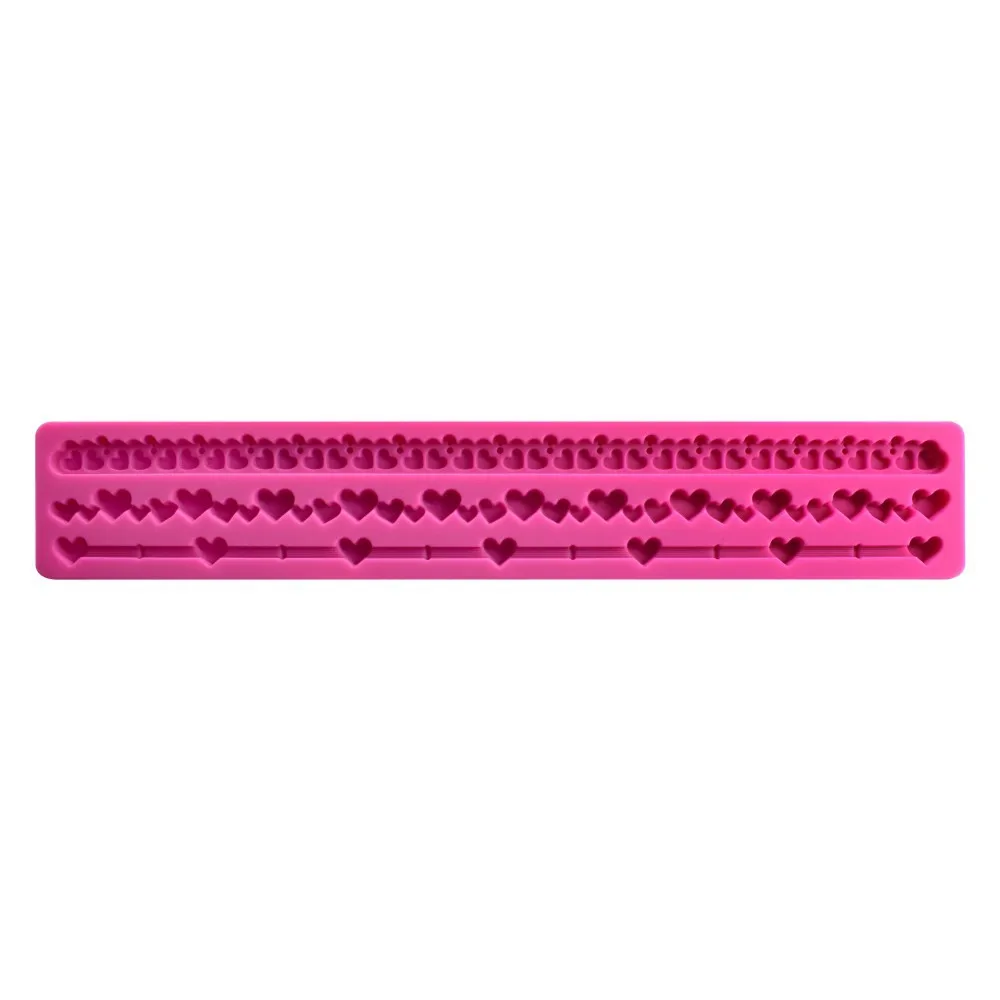 

Yueyue Sugarcraft Border Heart Flower silicone mold fondant mold cake decorating tools chocolate confeitaria mold baking