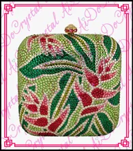 Aidocrystal handmade pearls green clutch bag for wedding party
