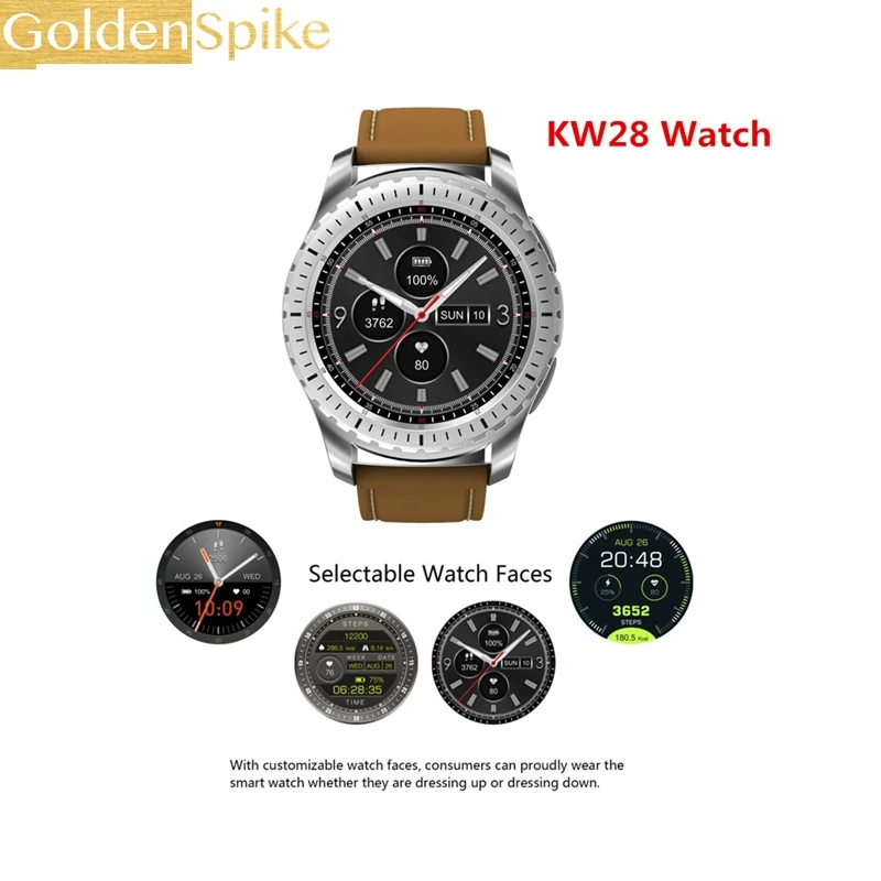 

GOLDENSPIKE KW28 Smartwatch Phone 1.3 inch Smart watch Sedentary Reminder Heart Rate Monitor Anti-lost Remote Camera Smart Watch