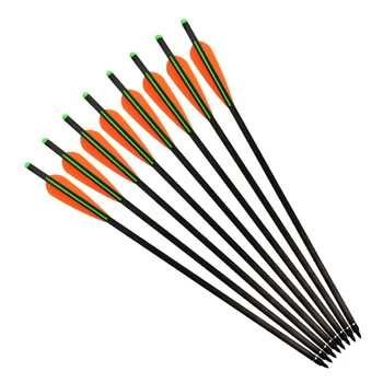 

12Pcs Carbon Crossbow Bolts 16" 18" 20" 22" Shaft 4" Plastic Vane 125 Grain Field Point Archery Bow Hunting Free Shipping