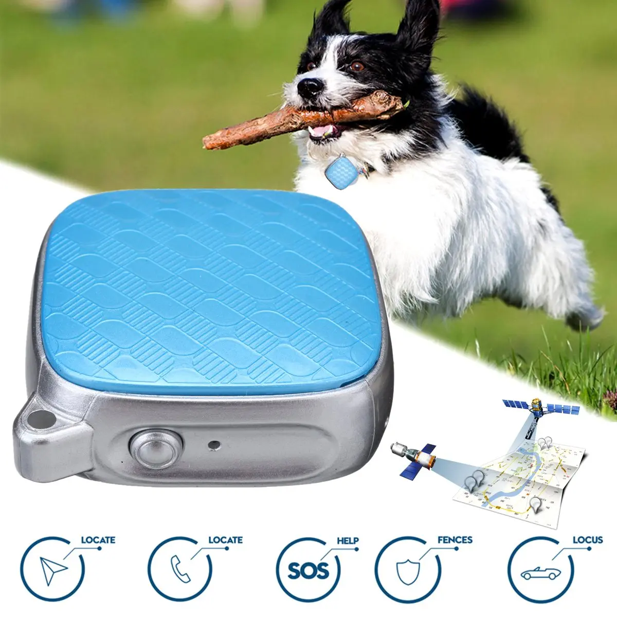 KROAK Mini GPS Tracker Pet Collar Real Time Locator Alarm Kid Cat Dog Anti-lost 2G SIM Tracking Device Key Finder Outdoor