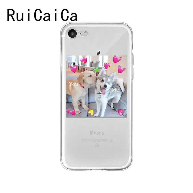 super cute cat dog cartoon pink Heart-shaped YOU&ME series
