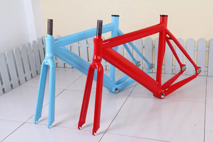Clearance Muscular 700C frame road bicycle aluminum alloy frame Fixed Gear Bike frame fork  52cm 48cm bicycle frame multicolour 4