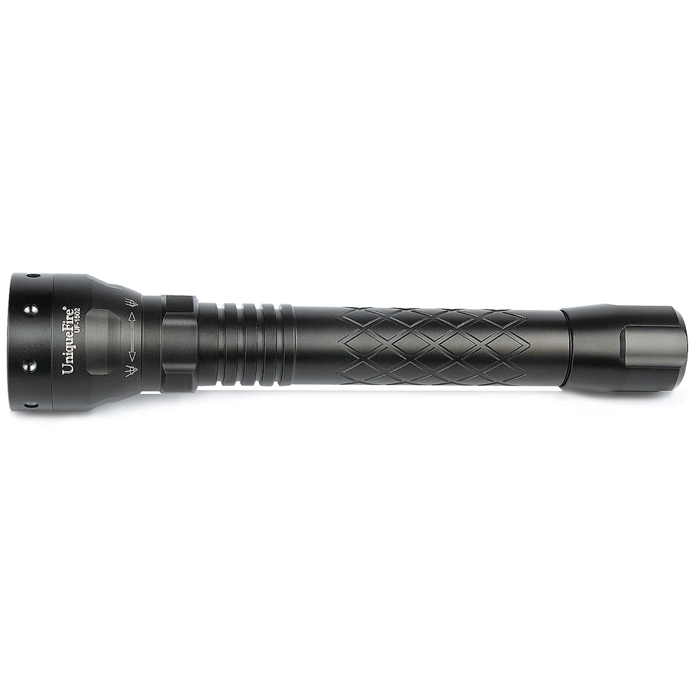 Uniquefire 1502 XML t6 LED Zoomable diving Flashlight torch white light for Camping tactical+two slot charger+gun mount+rat tail2