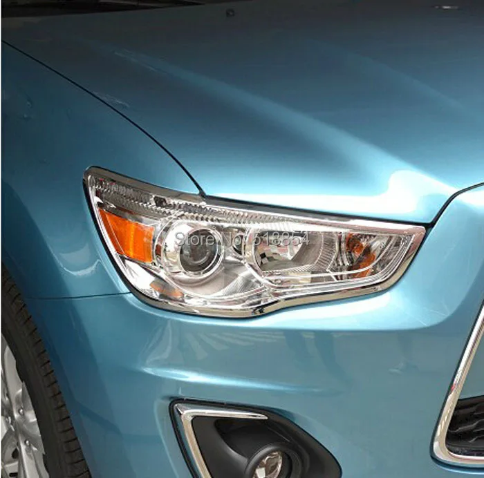 ABS хром передняя+ задняя фара Крышка лампы отделка 6 шт./компл. для Mitsubishi 2010 2011 2012 2013 ASX
