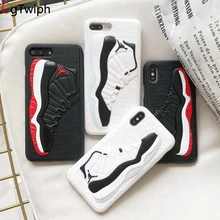 Модные 3D обувь Air Jordan телефон чехлы для Apple iPhone X 7 8 плюс 6 S 6 Plus Coque нам улица тенденция Jordan Dunk случаях принципиально