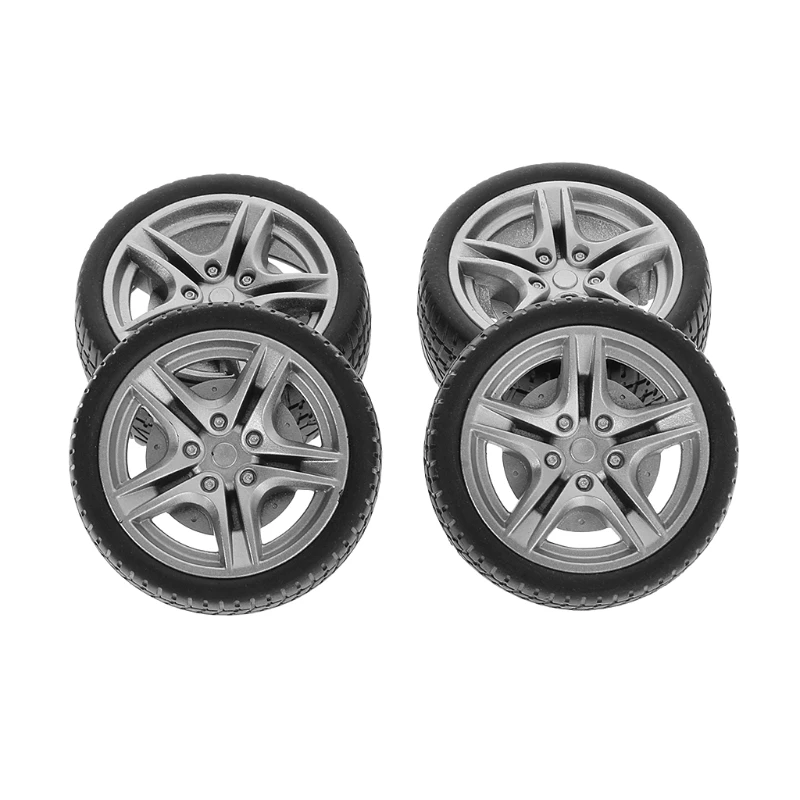 

4pcs 48mm 1:10 Simulation Rubber Wheel Tire Wheel Toy Model DIY RC Spare Parts Remote Control Toys Parts