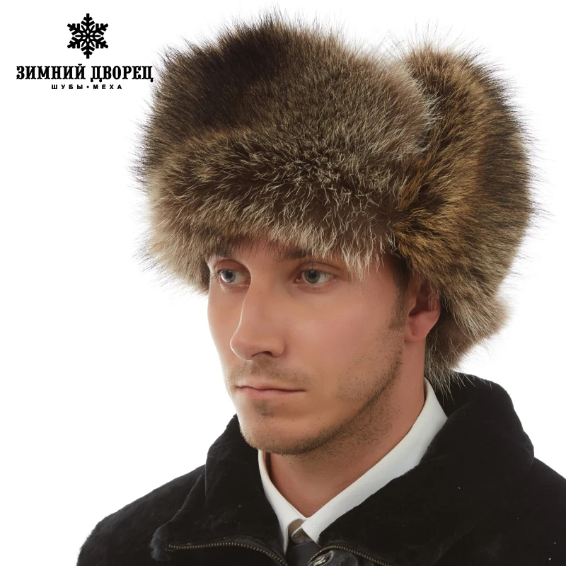 

Unisex Genuine Leather Women Casual fur hat Floral Raccoon Fashion fur hat womens warm winter hats for women hats for men