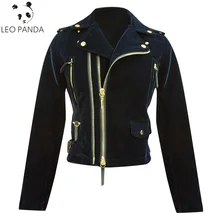 Pring Осень черный с поясом Euramerican меховая одежда куртки Для женщин мода высокого класса пользовательских отложной воротник пальто ZQ354